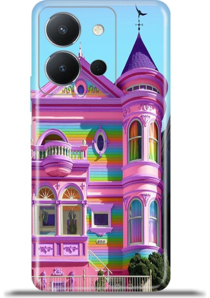 Vivo Y36 4g Kılıf Esnek Silikon Kamera Koruma 4K Desenli Özel Tasarım - Sherbet Palace