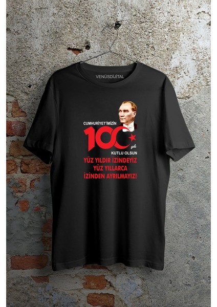 Cumhuriyetin 100. Yılına Özel 29 Ekim Atatürk Baskılı Tişört