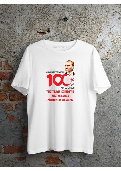 Cumhuriyetin 100. Yılına Özel 29 Ekim Atatürk Baskılı Tişört