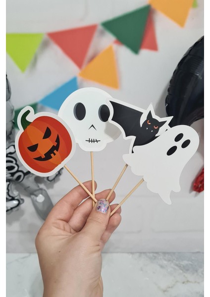 Cadılar Bayramı Kürdan Süsleri Cupcake Süsleri Lüks Büyük Boy 10LU Paket fiyatları