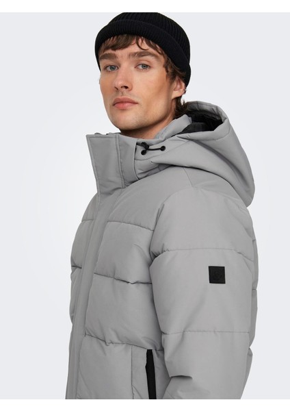 Erkek Uzun Kapitone Mont - 22020156 fırsatları