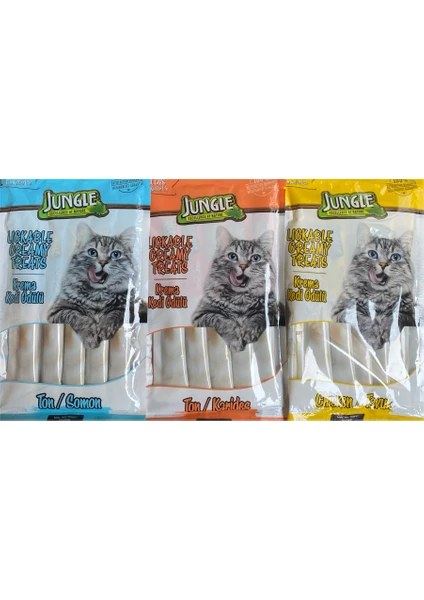 Kedi Krema Ödül Maması Tavuk+Somon+Karides 1X14GR (Paket Içi 5 Adet)