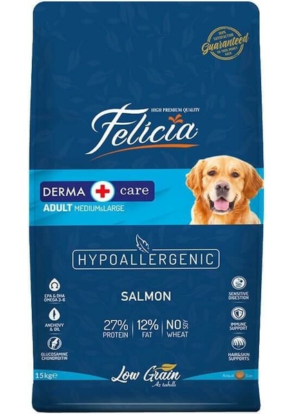 Somon Balıklı Düşük Tahıllı Hipoalerjenik Yetişkin Köpek Maması 15 kg
