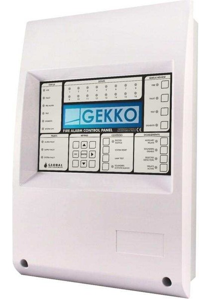 GEKKO+2 2 Loop Yangın Kontrol Paneli 250 Adres