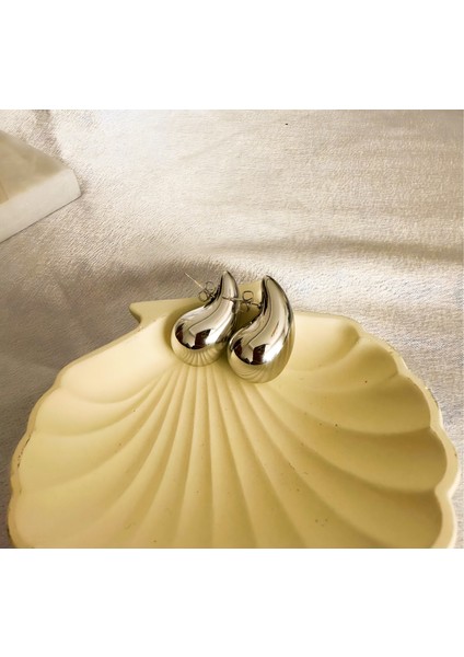 Bottega Model Silver Çelik Damla Küpe fiyatları