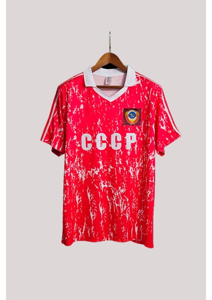 Nostalji Cccp 1990 Iç Saha Kırmızı Retro Forması