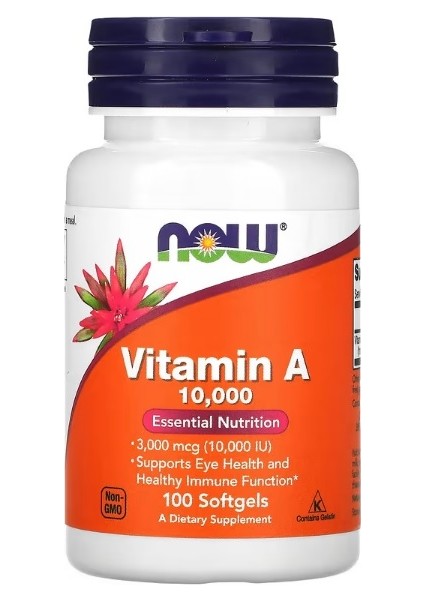 Vitamin A, 10,000 IU, 100 Softgels