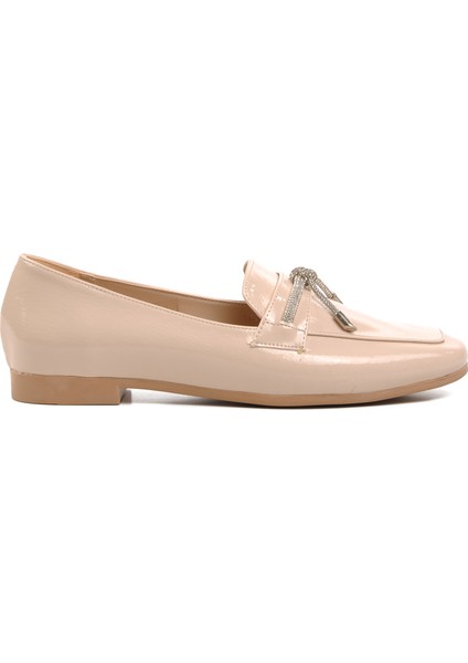 514508 Bej Kadın Loafer Ayakkabı