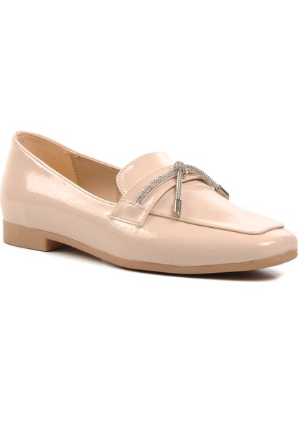 514508 Bej Kadın Loafer Ayakkabı
