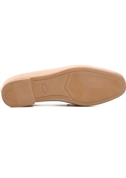 514508 Bej Kadın Loafer Ayakkabı