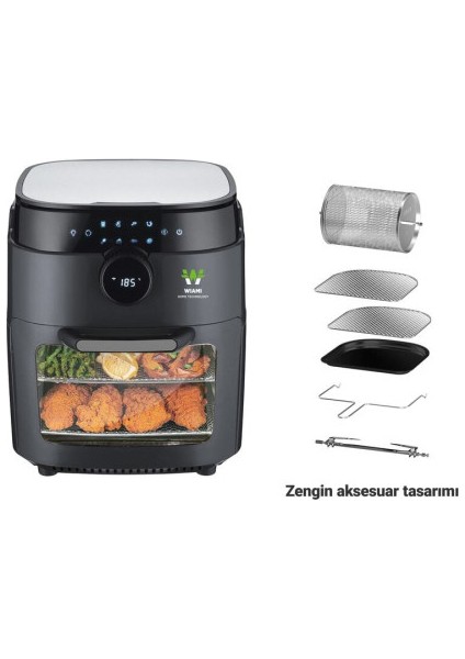 Airfryer Oven 12 Litre Akıllı Hava Fritözü