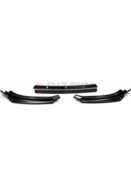 Volkswagen Golf 7 Abs Plastik Ön Tampon Alt Lip Siyah Ekli 4 Prç. 2013-2018 A+Kalite