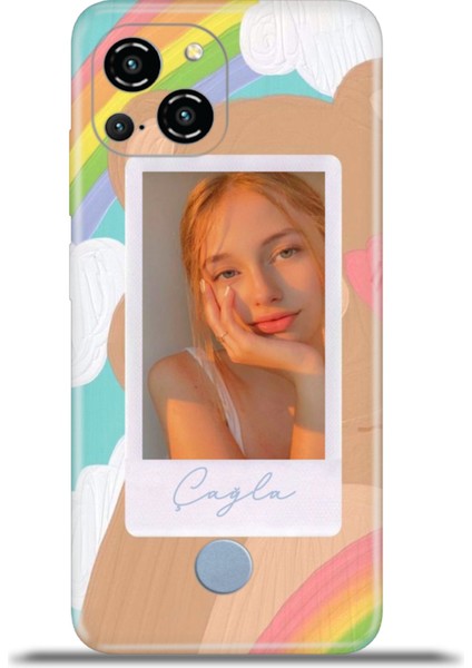 Reeder S23 Pro Max Kılıf Silikon Esnek Kişiye Özel Fotoğraflı Isim Yazı - Rainbow Love fiyatları