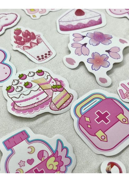 Çizgi Film Temalı Pembe Bi Dolu Kutu Sticker / Bullet Journal / Defter Süsleme/ Çıkartma indirimleri