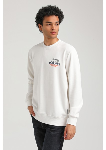 Bisiklet Yaka Ekru Slim Fit Sweatshirt 23FWM60158 fiyatları