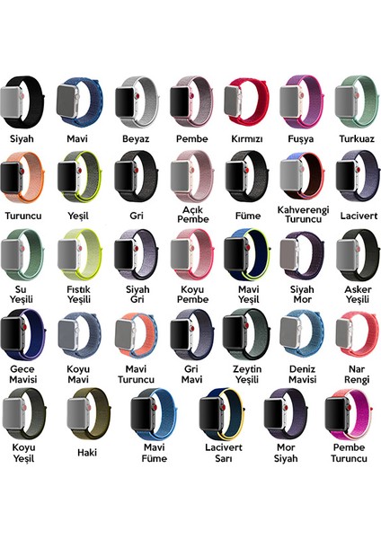 Apple Watch 7-8 41MM 6-5-4 40MM Nylon Loop Spor Kayış Kordon 3-2-1 38MM fiyatları