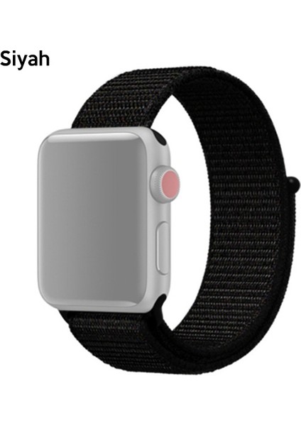 Apple Watch 7-8 41MM 6-5-4 40MM Nylon Loop Spor Kayış Kordon 3-2-1 38MM