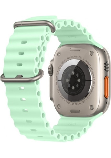 Tüm Watch Modelleriyle Uyumlu Ayarlanabilir Ocean Silikon Turkuaz Saat Kordonu 38-40-41MM