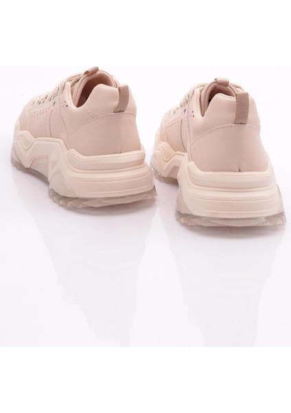 65119-22Y Kadin Bağcikli Kalin Taban Sneakers Ayakkabi modelleri