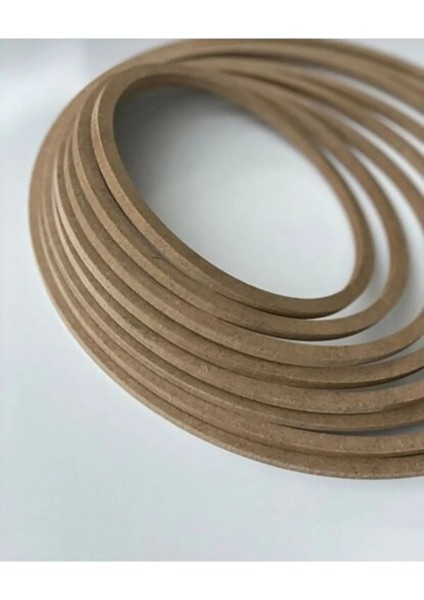 Büyük Yuvarlak Çember Ahşap Model 11'li Ham Mdf Boyanabilir Vidasız Kasnak Rüya Kapanı 4mm 40CAP