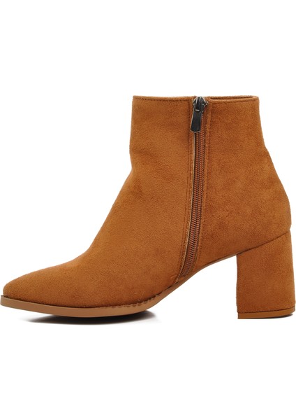 343072 Taba Süet Kadın Topuklu Bot