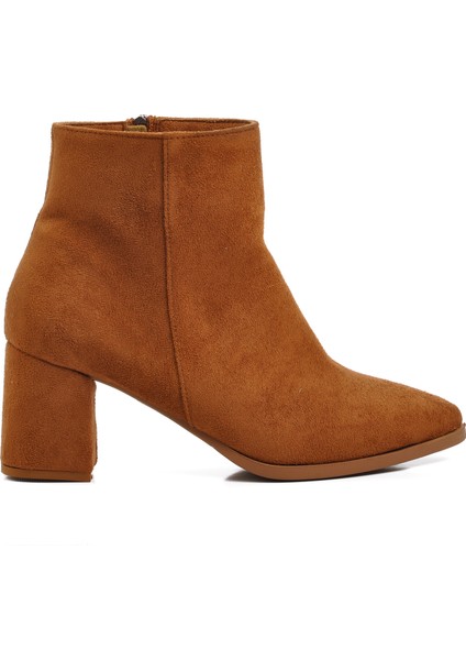 343072 Taba Süet Kadın Topuklu Bot fiyatları