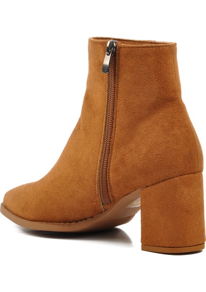 343072 Taba Süet Kadın Topuklu Bot fırsatları