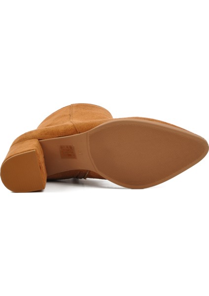 343072 Taba Süet Kadın Topuklu Bot indirimleri