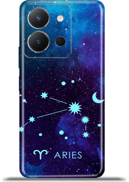 Vivo Y36 4g Kılıf Esnek Silikon Kamera Koruma 4K Desenli Özel Tasarım - Koç Burcu fiyatları