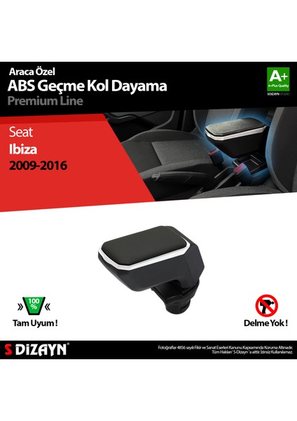 Seat Ibiza Kol Dayama Kolçak Geçmeli Abs Gri 2009-2016 A+Kalite