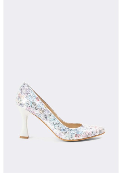 Kadın Stiletto Hakiki Deri Ayakkabı 052Y21K10003