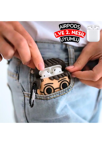 1. ve 2. Nesil Uyumlu Harry Potter Figürlü Darbe Emici Silikon Kulaklık Kılıfı modelleri