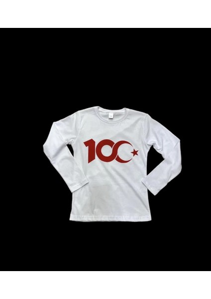 Dıgıl Kids Çocuk 100.YIL Baskılı T-Shirt Bayrak Atatürk 29 Ekim 10 Kasım