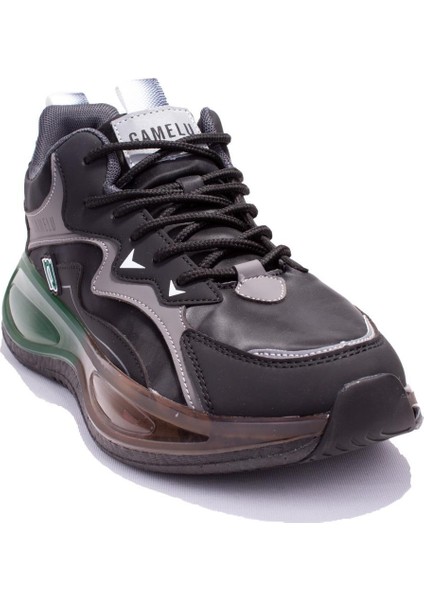23KM Sova Siyah Günlük Ortopedik Erkek Spor Ayakkabı
