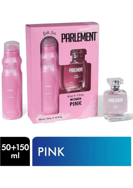 Parlement 50 Ml Pink Kadın Parfüm + 150 Ml Deodorant Seti