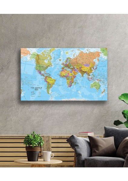 Dünya Haritası 13 Cam Tablo fiyatları