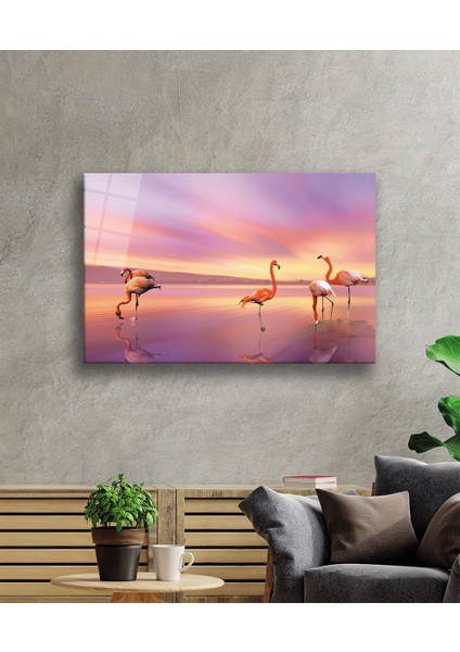 Flamingo Hayvan Cam Tablo 4mm Dayanıklı Temperli Cam fiyatları
