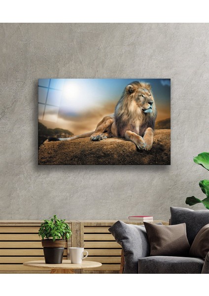 Aslan Hayvan Cam Tablo 4mm Dayanıklı Temperli Cam fiyatları