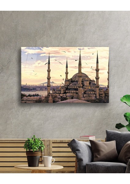 Istanbul Cami Manzara 4mm Dayanıklı Cam Tablo Temperli Cam fiyatları