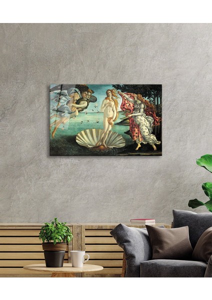 Venüsün Doğuşu Sanatsal Cam Tablo, Ev ve Ofis Duvar Dekoru, Hediyelik Büyük Temperli 4 mm Cam Tablo fiyatları