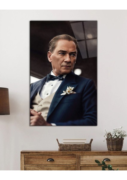 Yapay Zeka Atatürk Portresi Cam Tablo, Ev ve Ofis Duvar Dekoru, Hediyelik Büyük Temperli Cam Tablo fiyatları