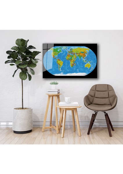 Dünya Haritası 78 Cam Tablo modelleri