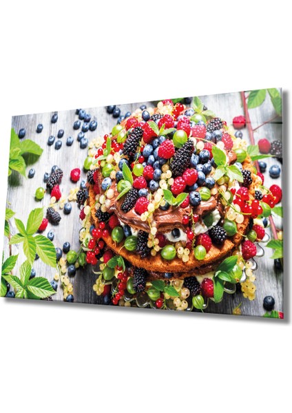 Meyveler Cam Tablo 4mm Dayanıklı Temperli Cam