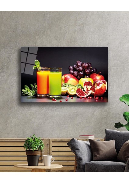 Meyveler Cam Tablo 4mm Dayanıklı Temperli Cam