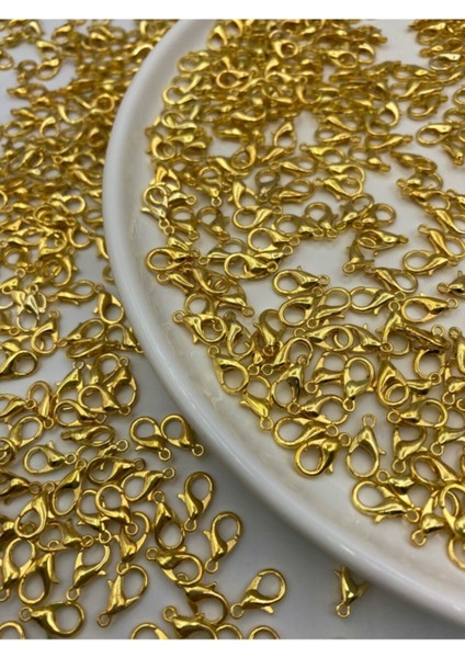 50 Adet Gold Renk Metal 502 Papağan Kilit (12 x 6 mm),Armut - Istakoz Klips,takı Klipsi fiyatları