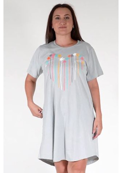 Pamuklu Kadın Büyük Beden Kısa Kol Gecelik fiyatları