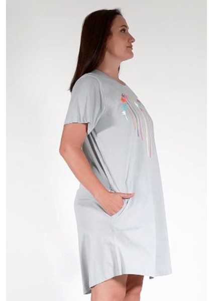 Pamuklu Kadın Büyük Beden Kısa Kol Gecelik modelleri