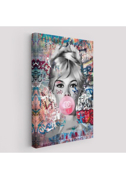 Brigitte Bardot Graffiti Pop Art Duvar TABLOSU-6469