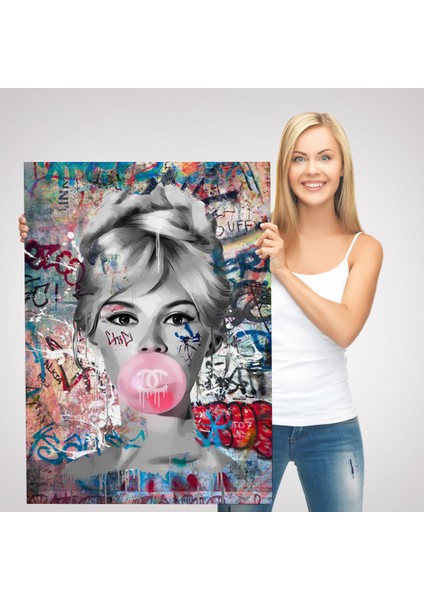 Brigitte Bardot Graffiti Pop Art Duvar TABLOSU-6469