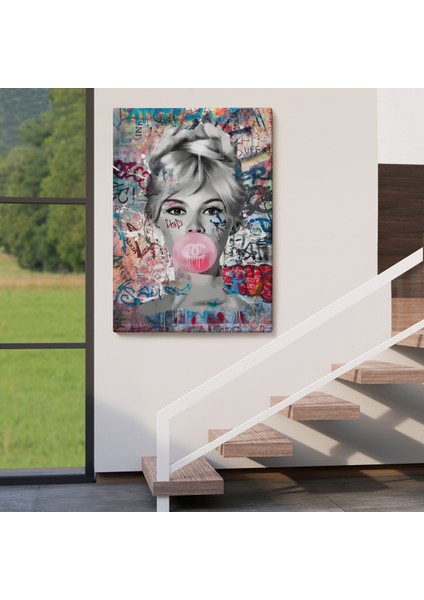 Brigitte Bardot Graffiti Pop Art Duvar TABLOSU-6469